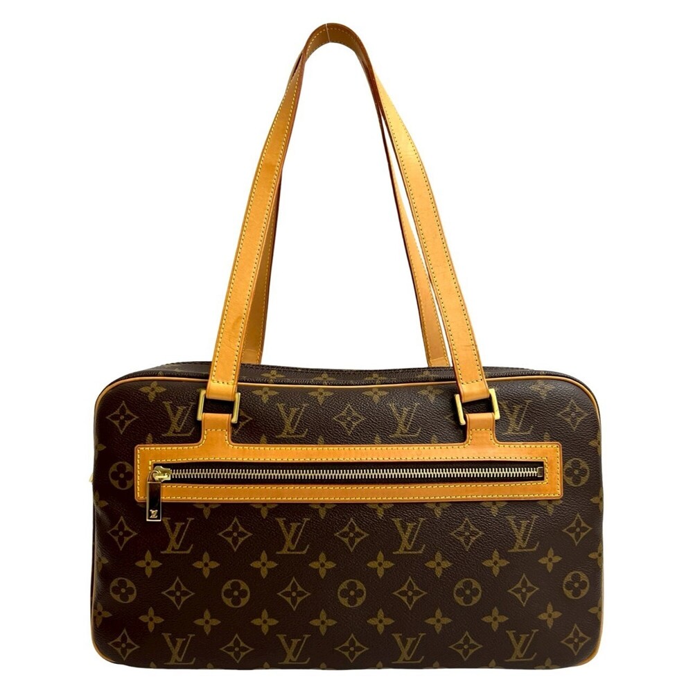 LOUIS VUITTON Authentic Brown Monogram Leather Shoulder Bag